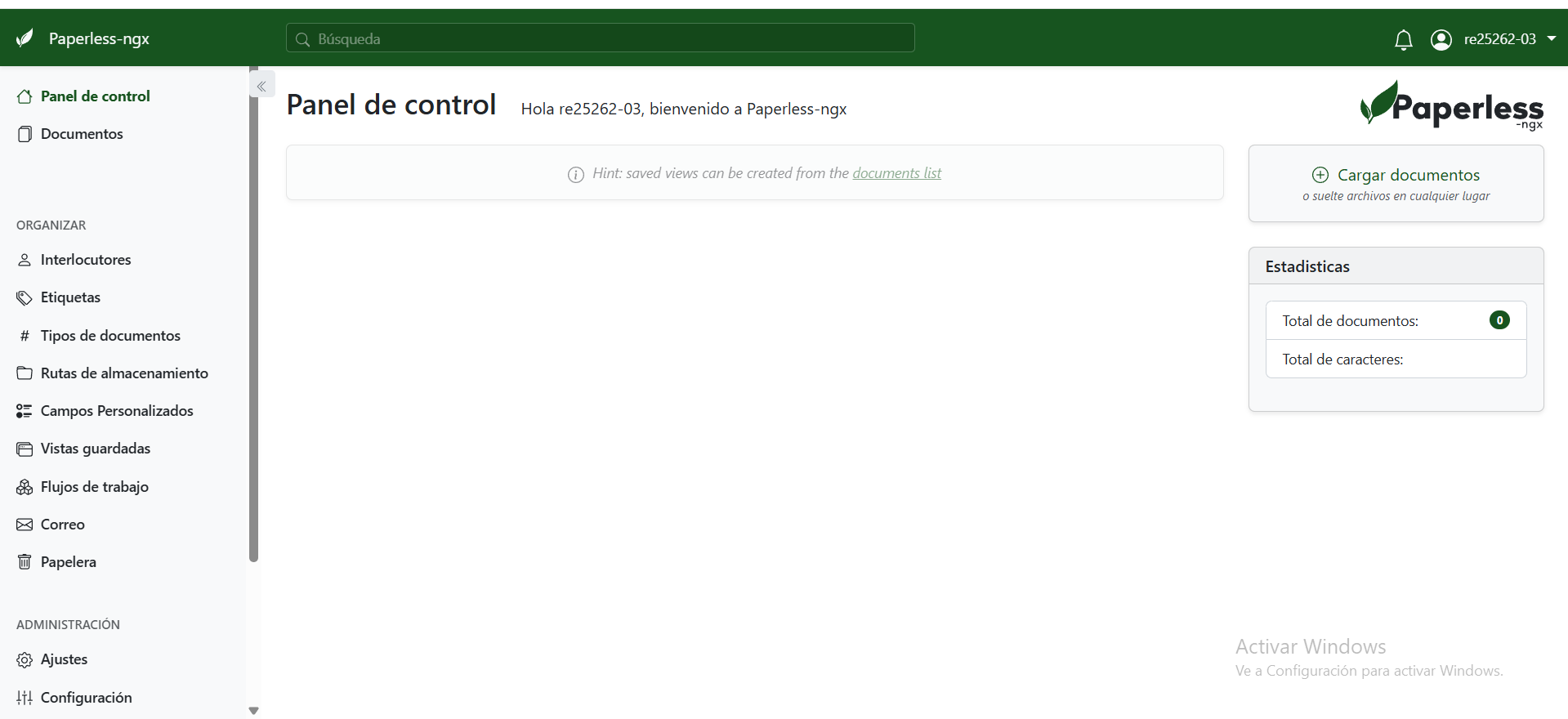 Dominio ya creado